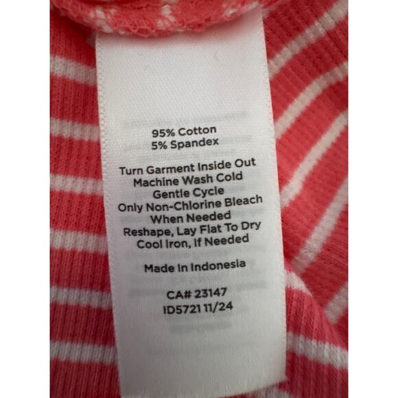 Talbots Medium Red White Patterned Top - Picture 6 of 6